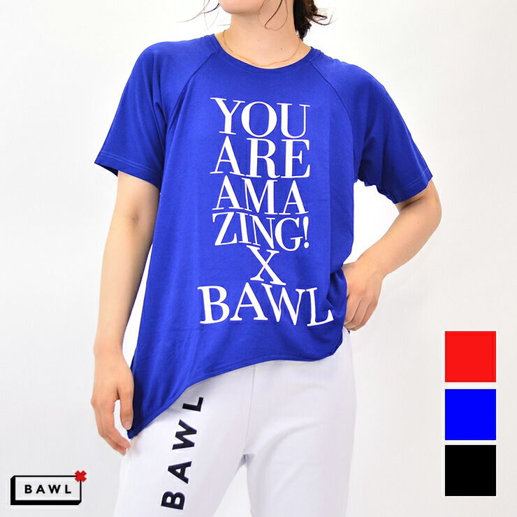 アシンメトリー ロゴプリント Tシャツ【BAWL】 | SHOP | バレエ＆新